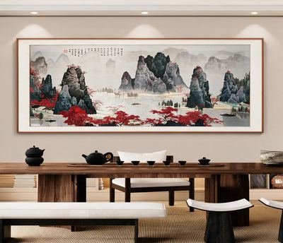 Shu Brocade Li-River Landscape Hanging Scroll