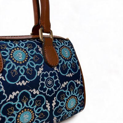 acred Blooms on Brocade (22 × 14 cm)