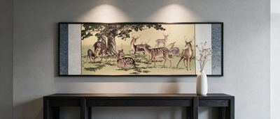 Shu-Brocade Cypress & Deer