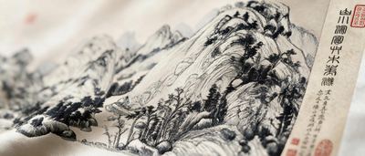 Shu-Brocade Dwelling in the Fuchun Mountains・Legendary Chinese Landscape Scroll