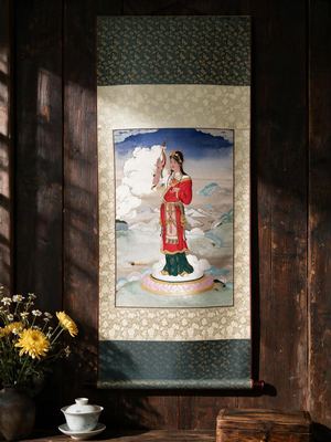 Shu Brocade Queen Jomo Vertical Scroll