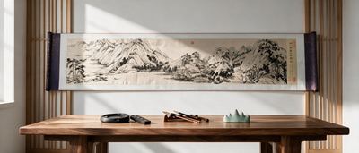 Shu-Brocade Dwelling in the Fuchun Mountains・Legendary Chinese Landscape Scroll