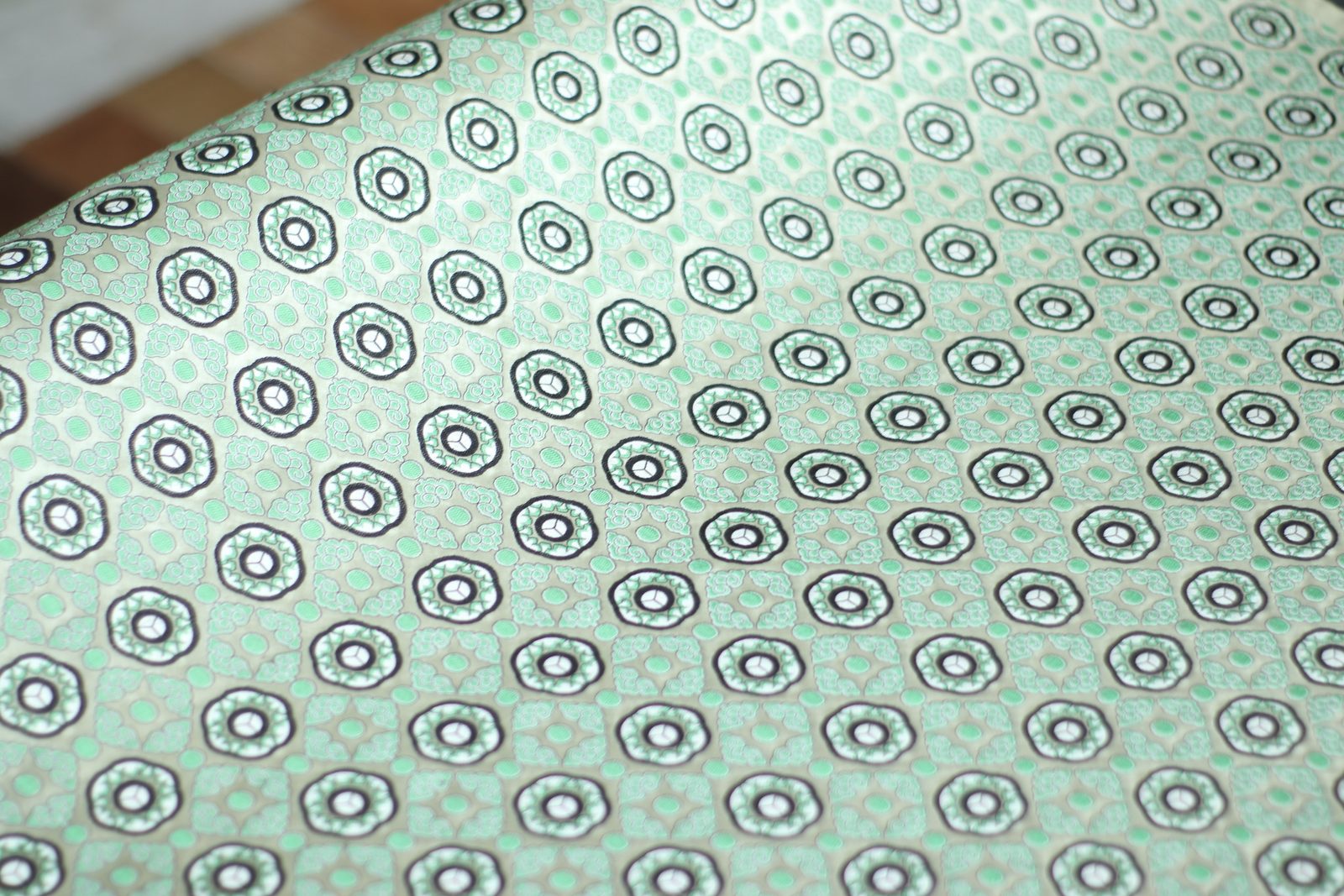 Pale Green Circular Pattern Shu Brocade