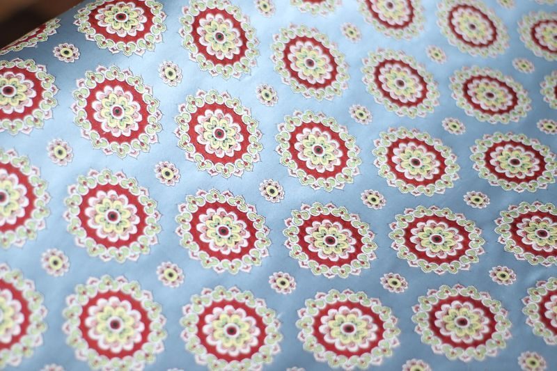 Light Blue Brocade with Blooming Roundels