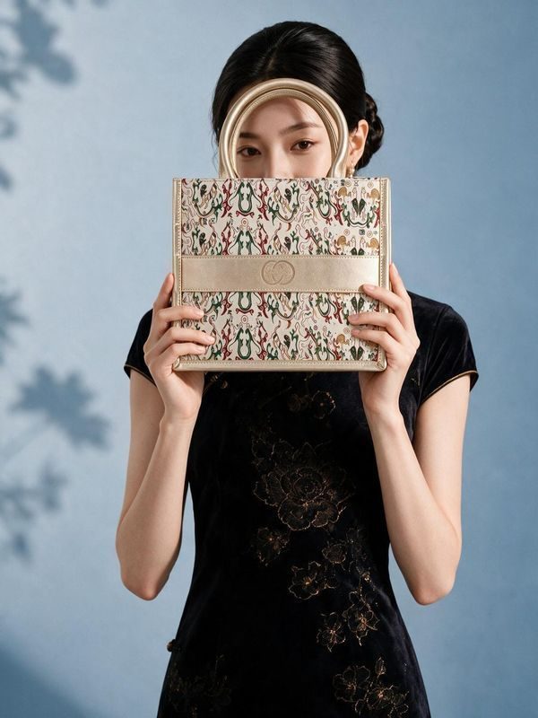 Square Tote of Han-Dynasty Brocade